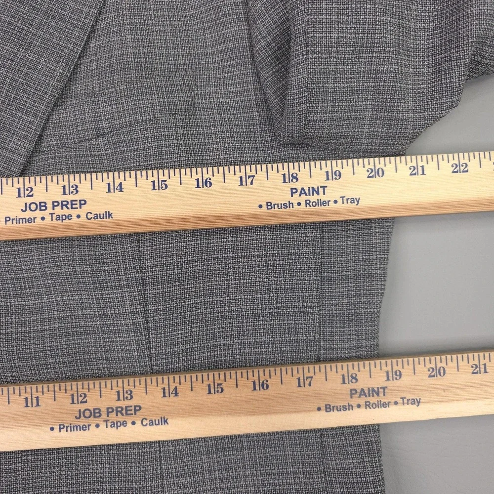 Hugo Boss Blazer Mens 40R Gray Check Wool Janson6 Sport Coat Jacket Regular Fit